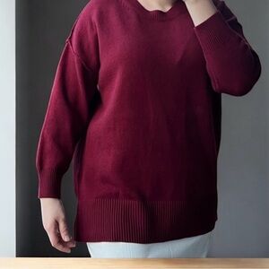 Philosophy Deep Red Knit Top